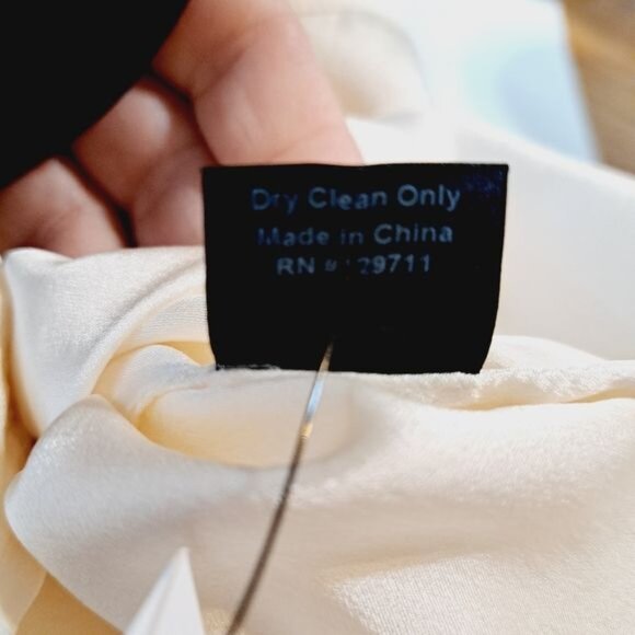 Jenni kayne Cream Silk Long Line Oversized Blouse Siae Small - Picture 5 of 8